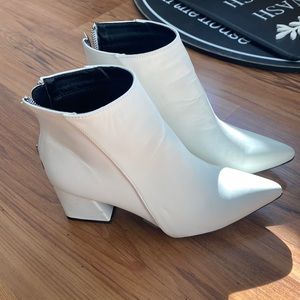 Women’s white booties